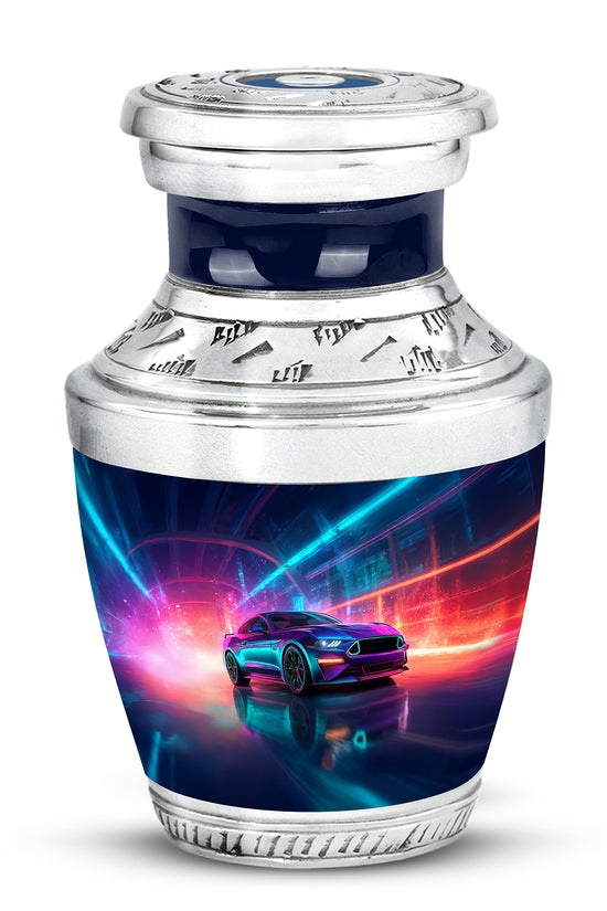 Personalized Refined Car Cremation Urns - Blue 10-inch, 200 cu in - Karyliz