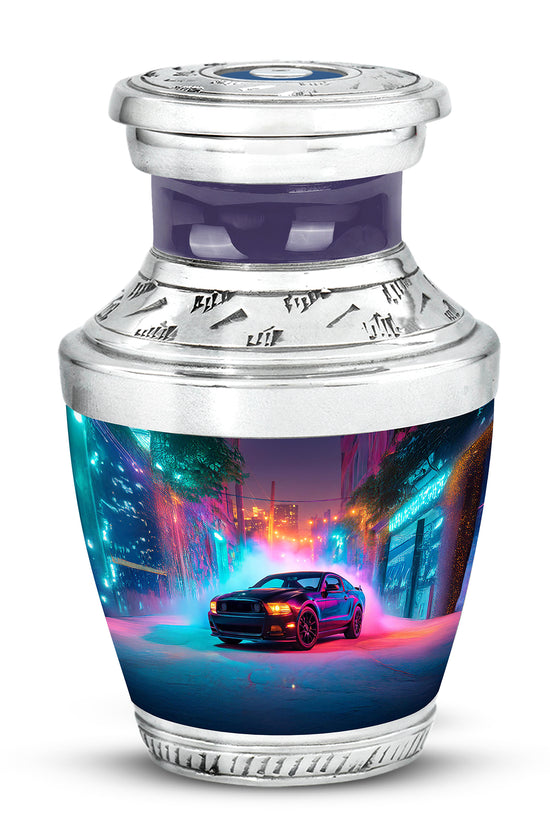 Personalized Elegant Car Cremation Urns - Blue 10-inch, 200 cu in - Karyliz