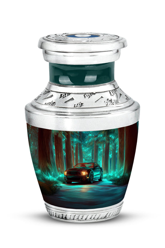 Teal Car Cremation Urns - Glorious Homage 10-inch, 200 cu in - Karyliz