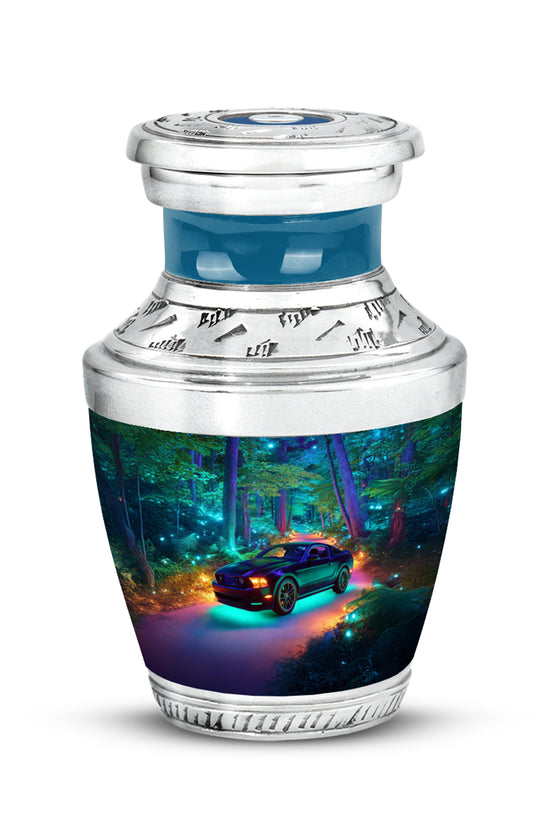 Lustrous Car Cremation Urns for Human Ashes - Blue 10-inch - Karyliz