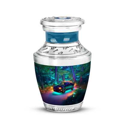 Lustrous Car Cremation Urns for Human Ashes - Blue 10-inch - Karyliz