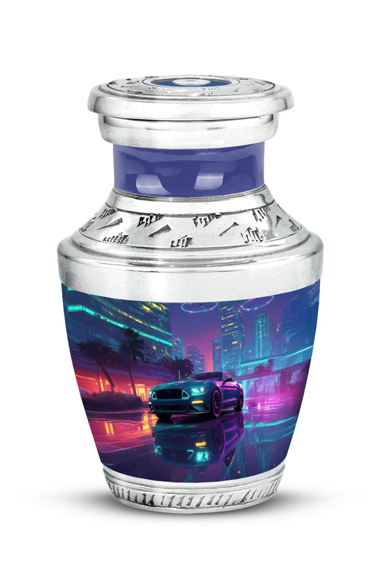 Personalized Car Cremation Urns - Soothing Blue 10-inch, 200 cu in - Karyliz