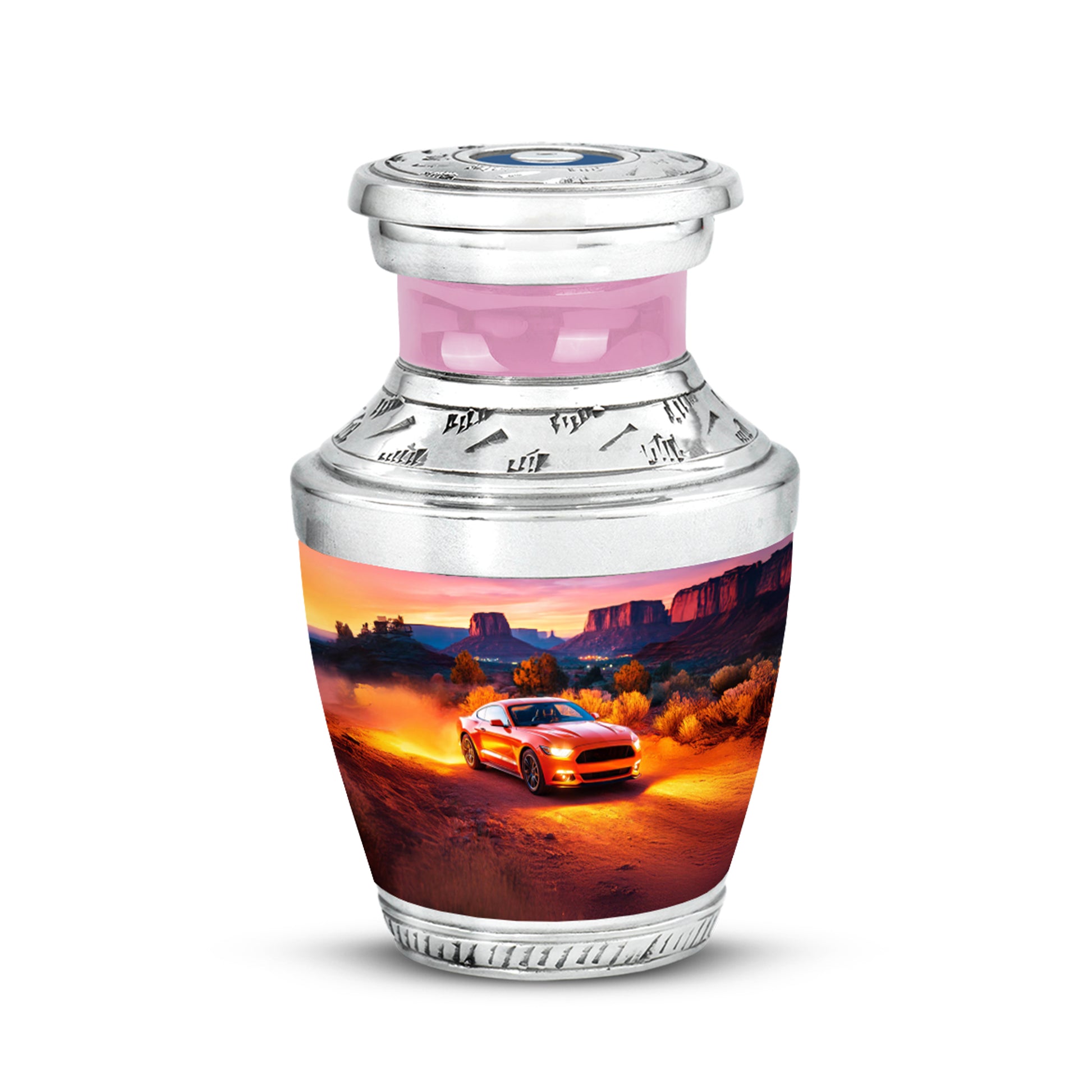 Red Sacred Car Cremation Urns for Human Ashes - 10-inch, 200 cu in - Karyliz