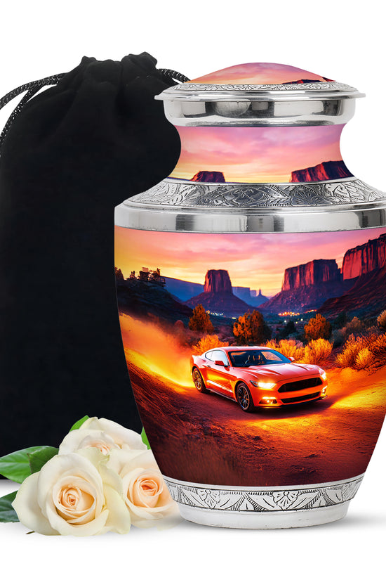 Muscle Car Ashes Urn For Men - Offroad Driving Cremation Urn