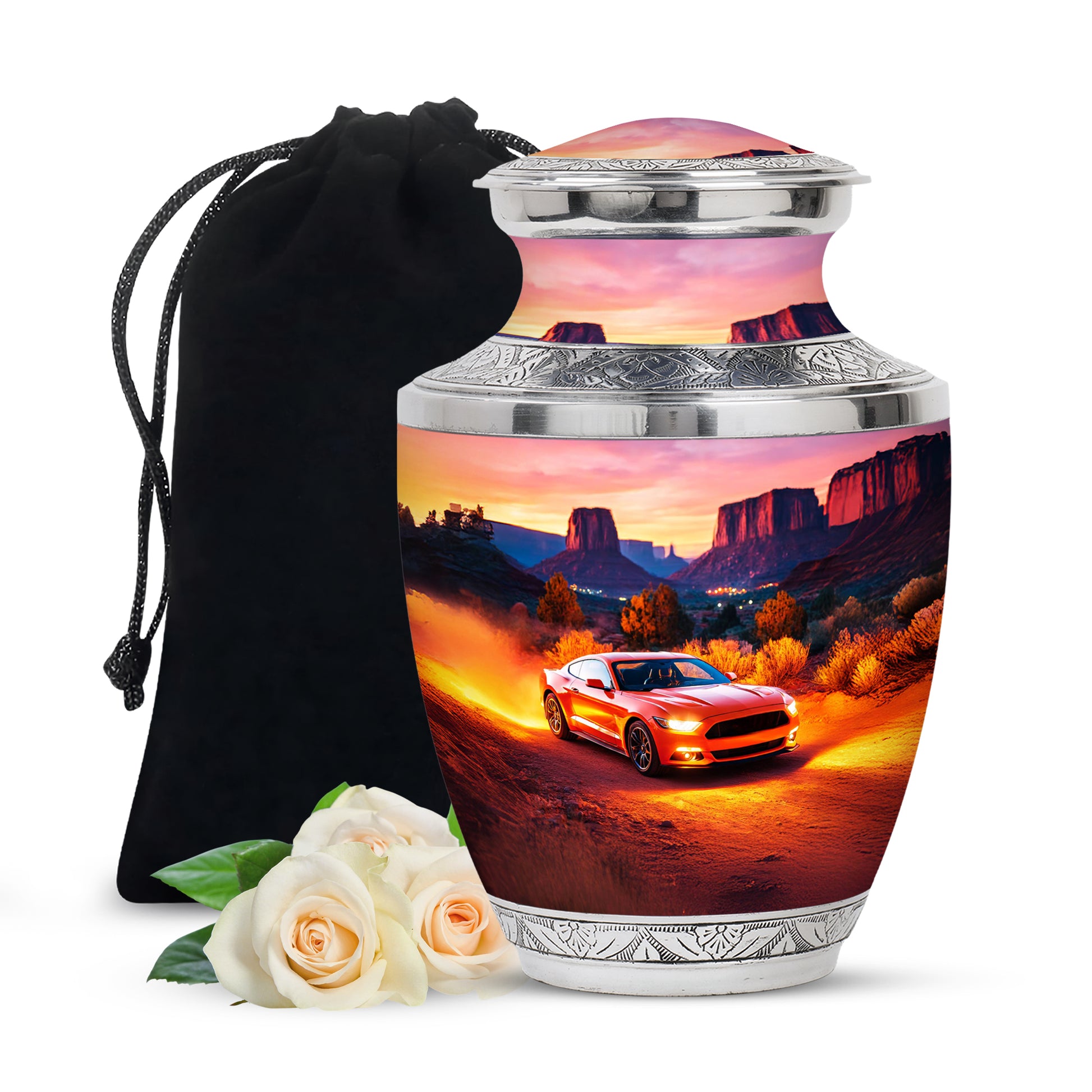 Muscle Car Ashes Urn For Men - Offroad Driving Cremation Urn