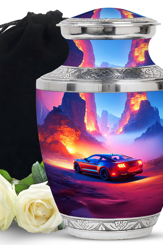 Sports Car Funeral Urn For Men - Pink Cremation Urn For Ashes Burial