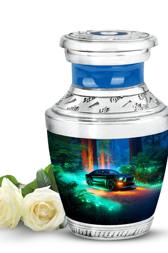 Blue Beloved Car Cremation Urns for Human Ashes - 10-inch, 200 cu in - Karyliz
