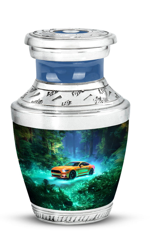 Remarkable Car Memorial Cremation Urns - Teal 10-inch, 200 cu in - Karyliz