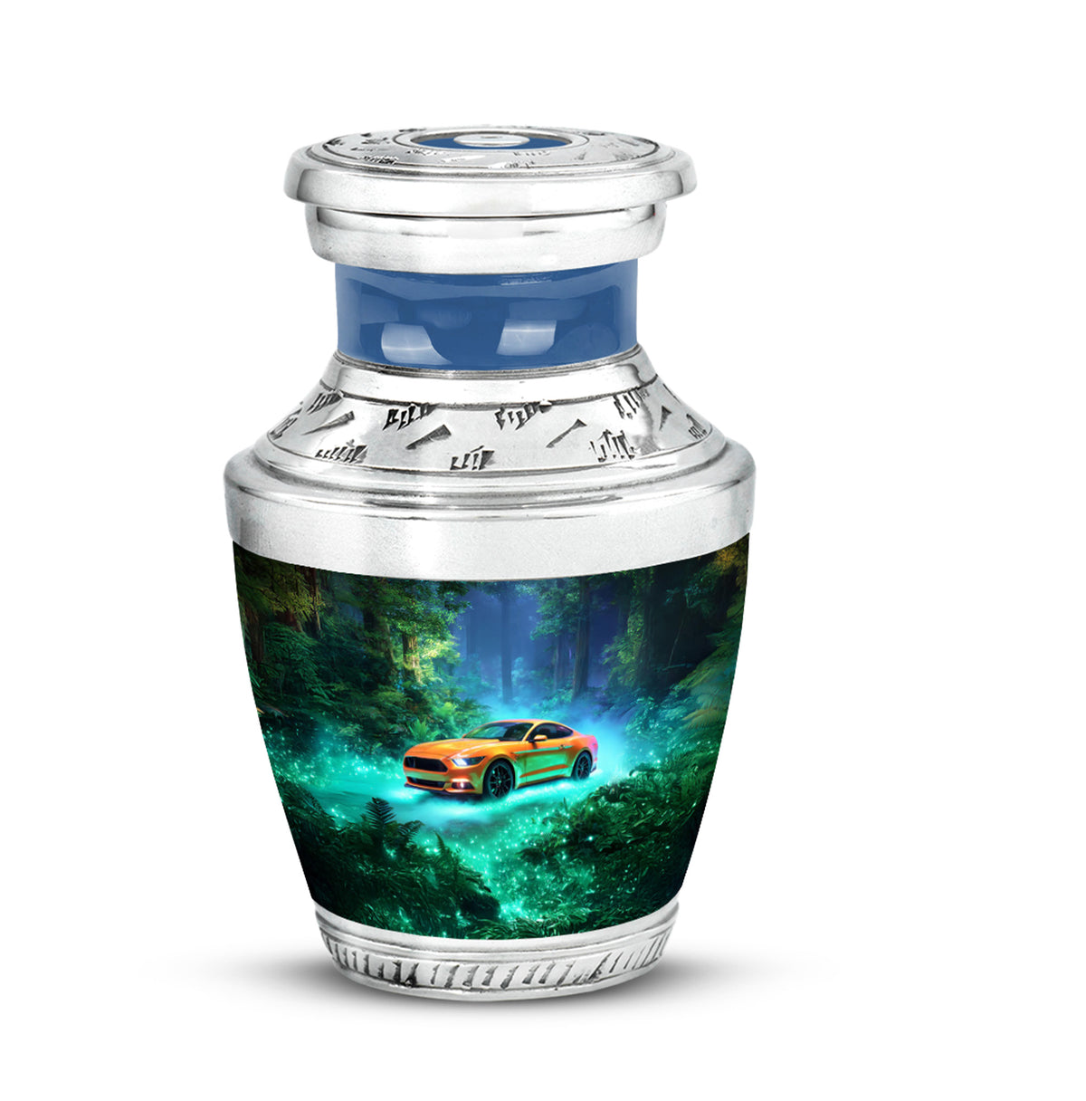 Remarkable Car Memorial Cremation Urns - Teal 10-inch, 200 cu in - Karyliz