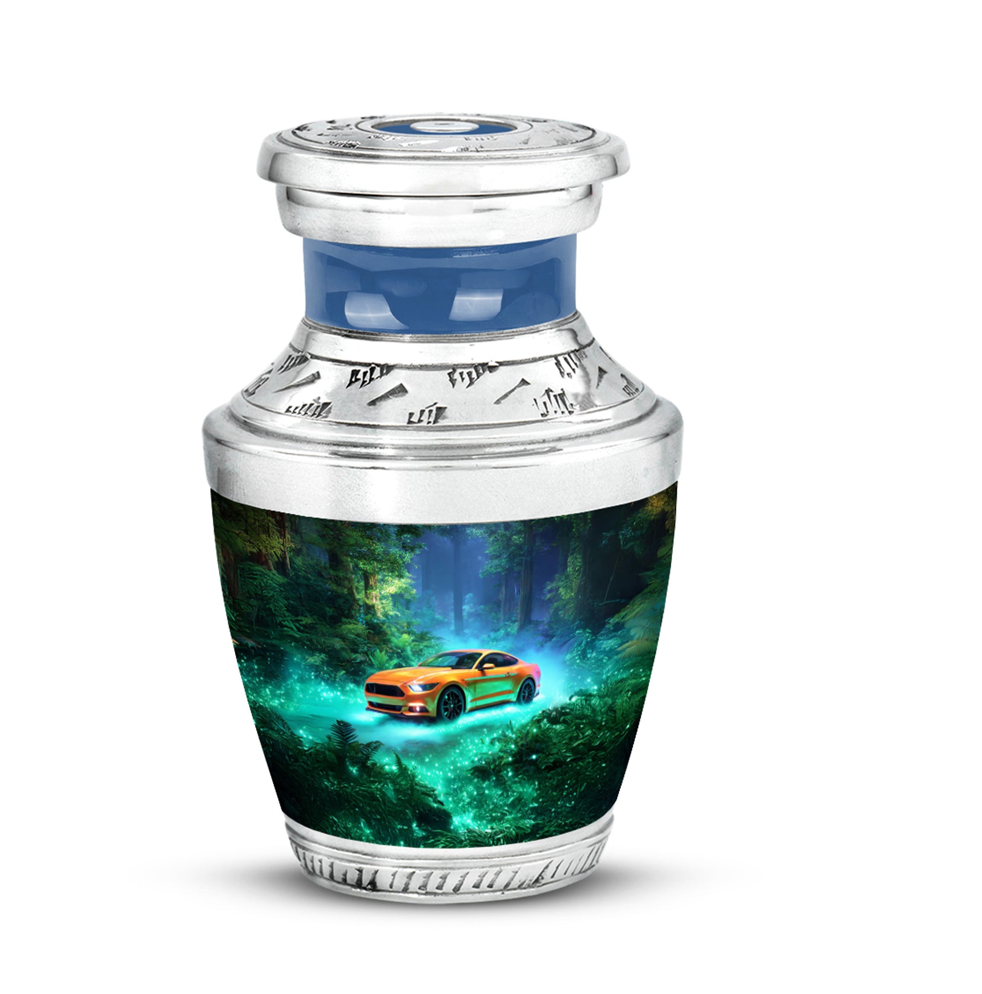 Remarkable Car Memorial Cremation Urns - Teal 10-inch, 200 cu in - Karyliz