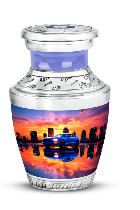 Personalized Purple Cherished Car Cremation Urns for Human Ashes - 10-inch, 200 cu in - Karyliz