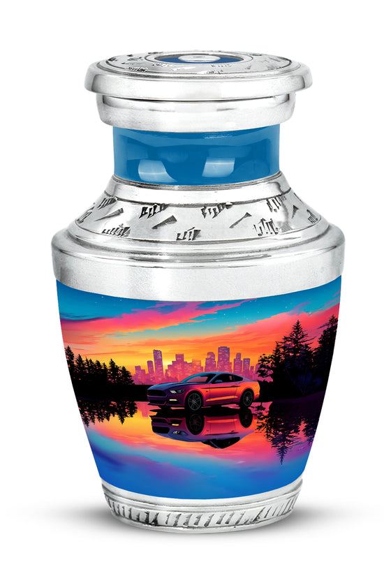 Hallowed Car Cremation Urns for Human Ashes - Blue 10-inch - Karyliz