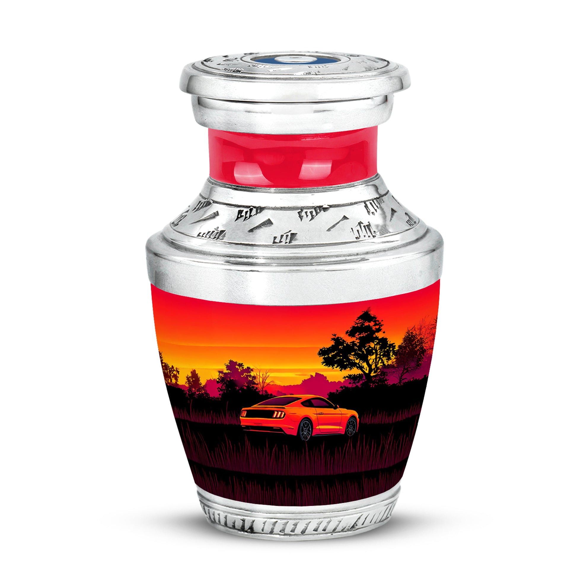 Red Car Cremation Urns - Opulent Homage 10-inch, 200 cu in - Karyliz
