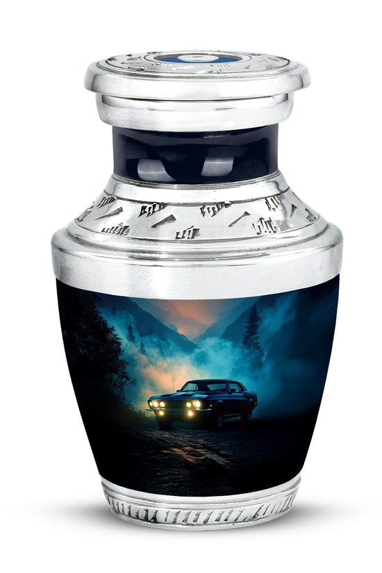 Blue Car Tribute Cremation Urns for Human Ashes - 10-inch, 200 cu in - Karyliz