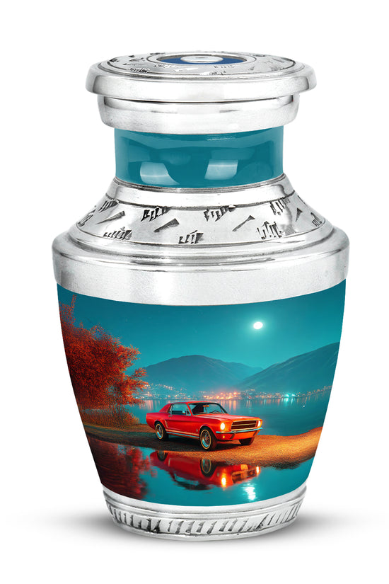 Teal Beloved Car Cremation Urns for Human Ashes - 10-inch, 200 cu in - Karyliz