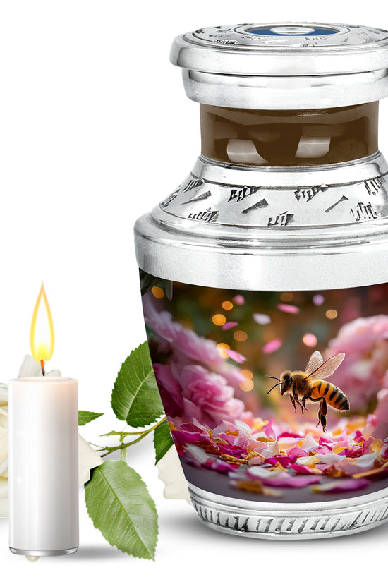 Gold Exquisite Bee Memorial Urn for Ashes - 10-inch, 200 cu in - Karyliz