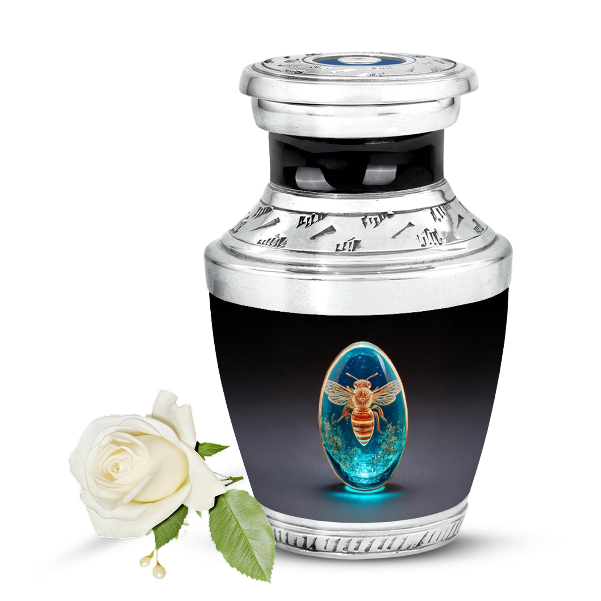 Blessed Bee Cremation Urns for Human Ashes - Black 10-inch - Karyliz