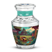 Green Bee Farewell Cremation Urns for Human Ashes - 10-inch, 200 cu in - Karyliz