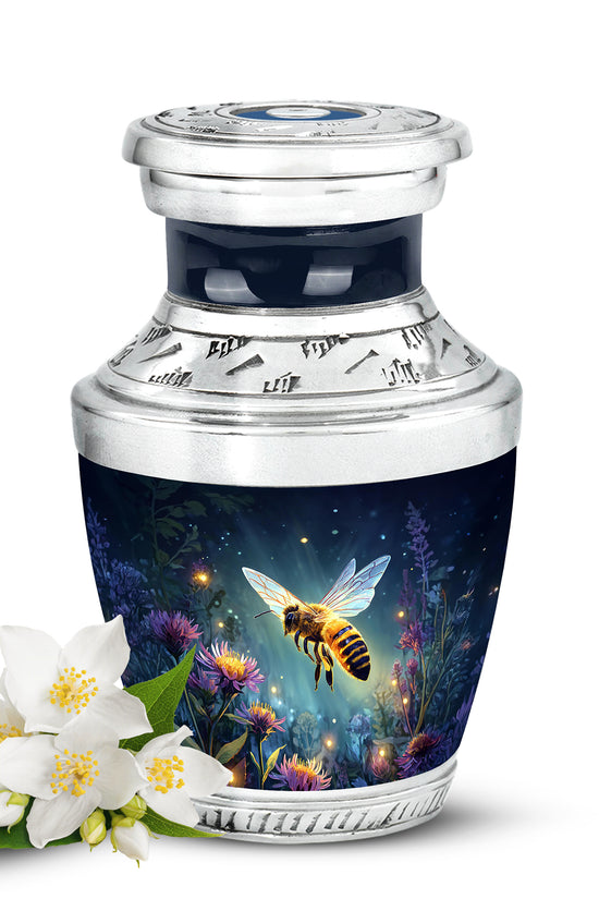 Blue Venerable Bee Cremation Urns for Human Ashes - 10-inch, 200 cu in - Karyliz
