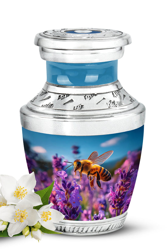 Personalized Magnificent Bee Cremation Urns - Blue 10-inch, 200 cu in - Karyliz