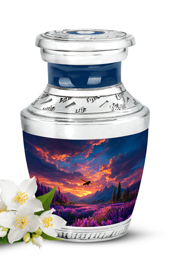 Personalized Bee Cremation Urns - Eminent Blue 10-inch, 200 cu in - Karyliz