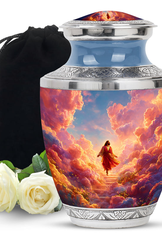 Divine Jesus Funeral Urn - Religious Cremation Urn For Human Ashes