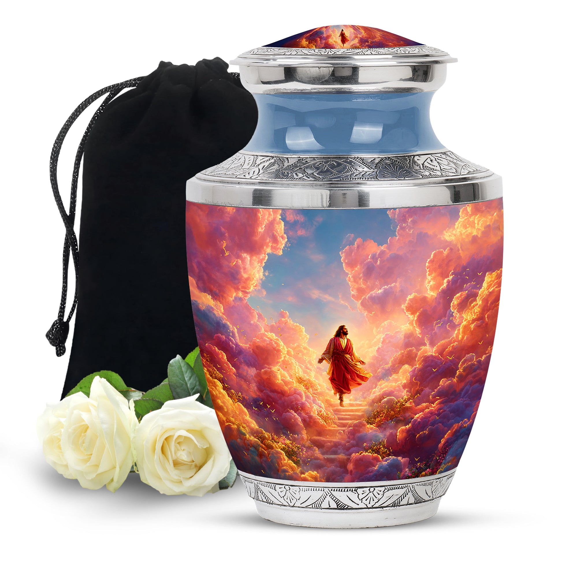 Divine Jesus Funeral Urn - Religious Cremation Urn For Human Ashes