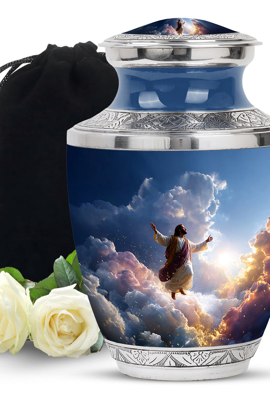 Spiritual Jesus Ashes Urn - Christian Cremation Urn For Loved Ones