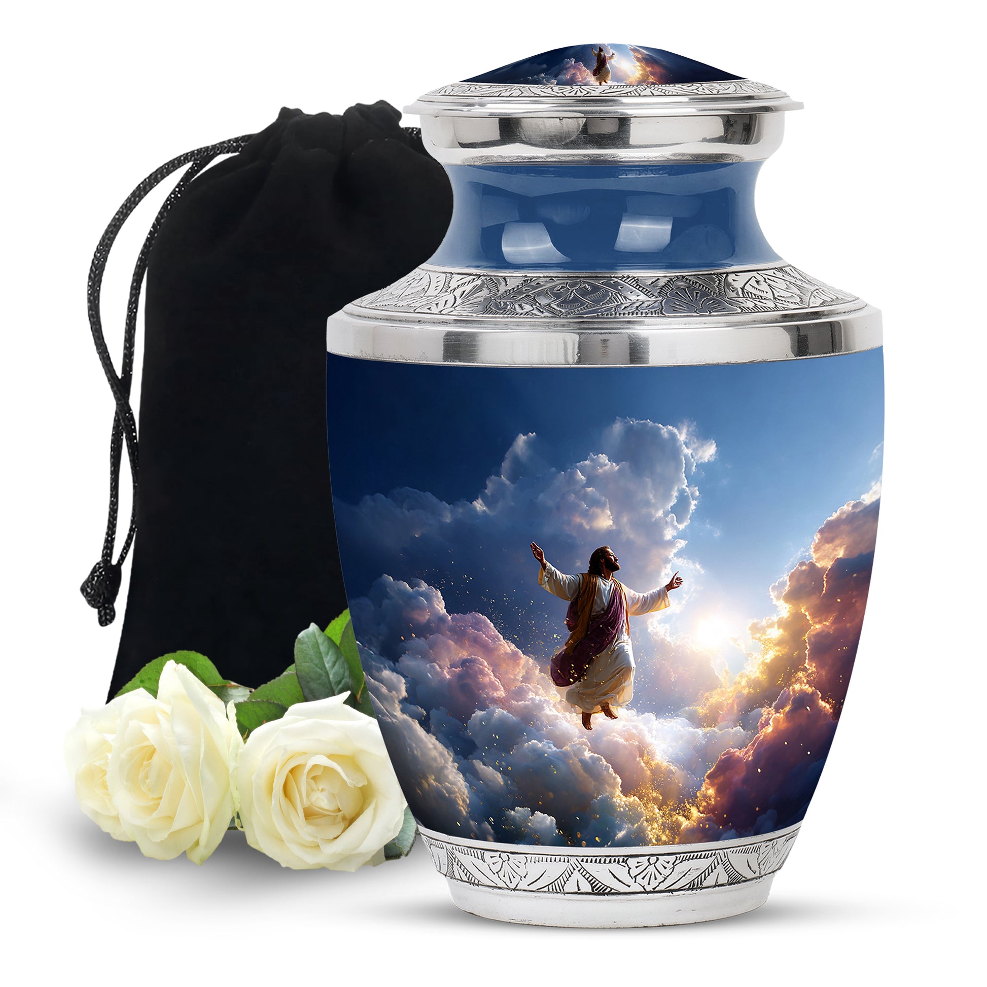 Spiritual Jesus Ashes Urn - Christian Cremation Urn For Loved Ones