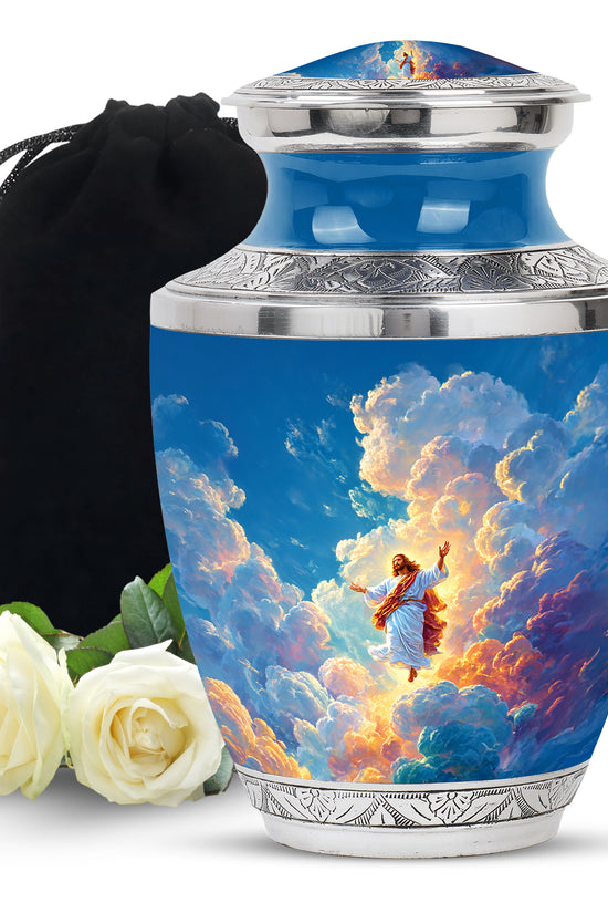 Jesus Peaceful Cremation Urn - Christian Urn For Adult Ashes