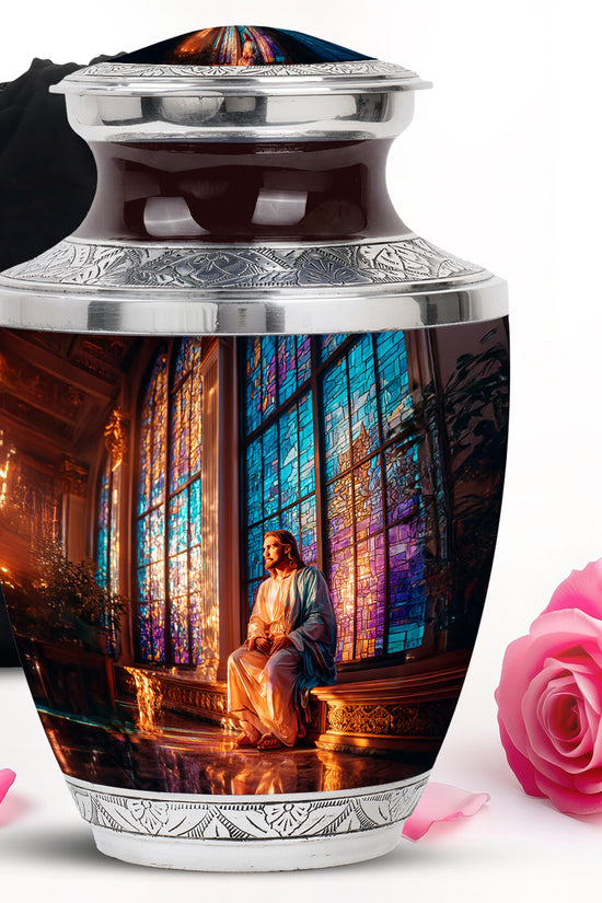 Religious Church Memorial Urn - Spiritual Cremation Urn For Human Ashes