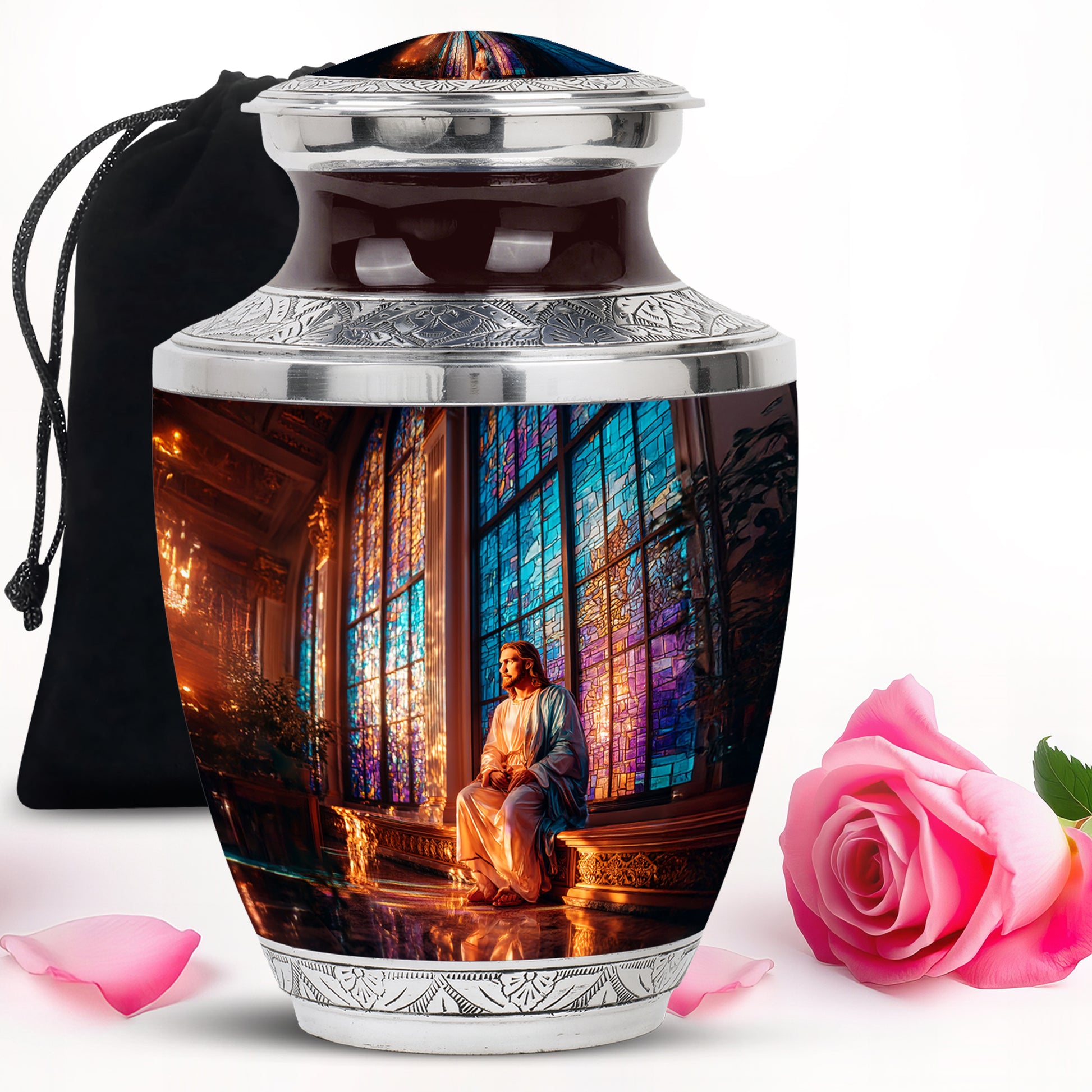 Religious Church Memorial Urn - Spiritual Cremation Urn For Human Ashes