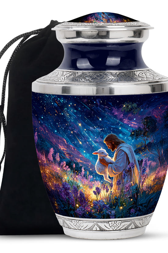 Spiritual Jesus Funeral Urn - Christian Memorial Urn For Loved Ones