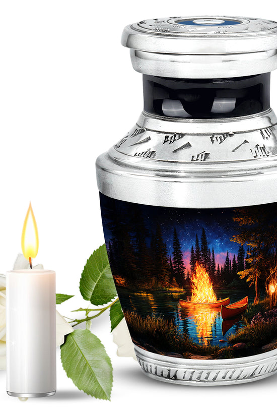 Hallowed Campfire Cremation Urns for Human Ashes - Black 10-inch - Karyliz