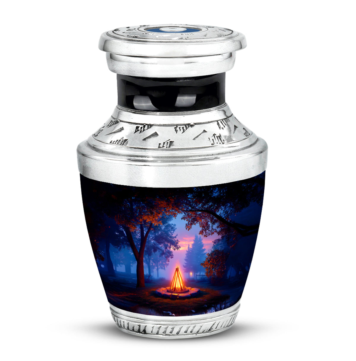 Black Venerable Campfire Cremation Urns for Human Ashes - 10-inch, 200 cu in - Karyliz