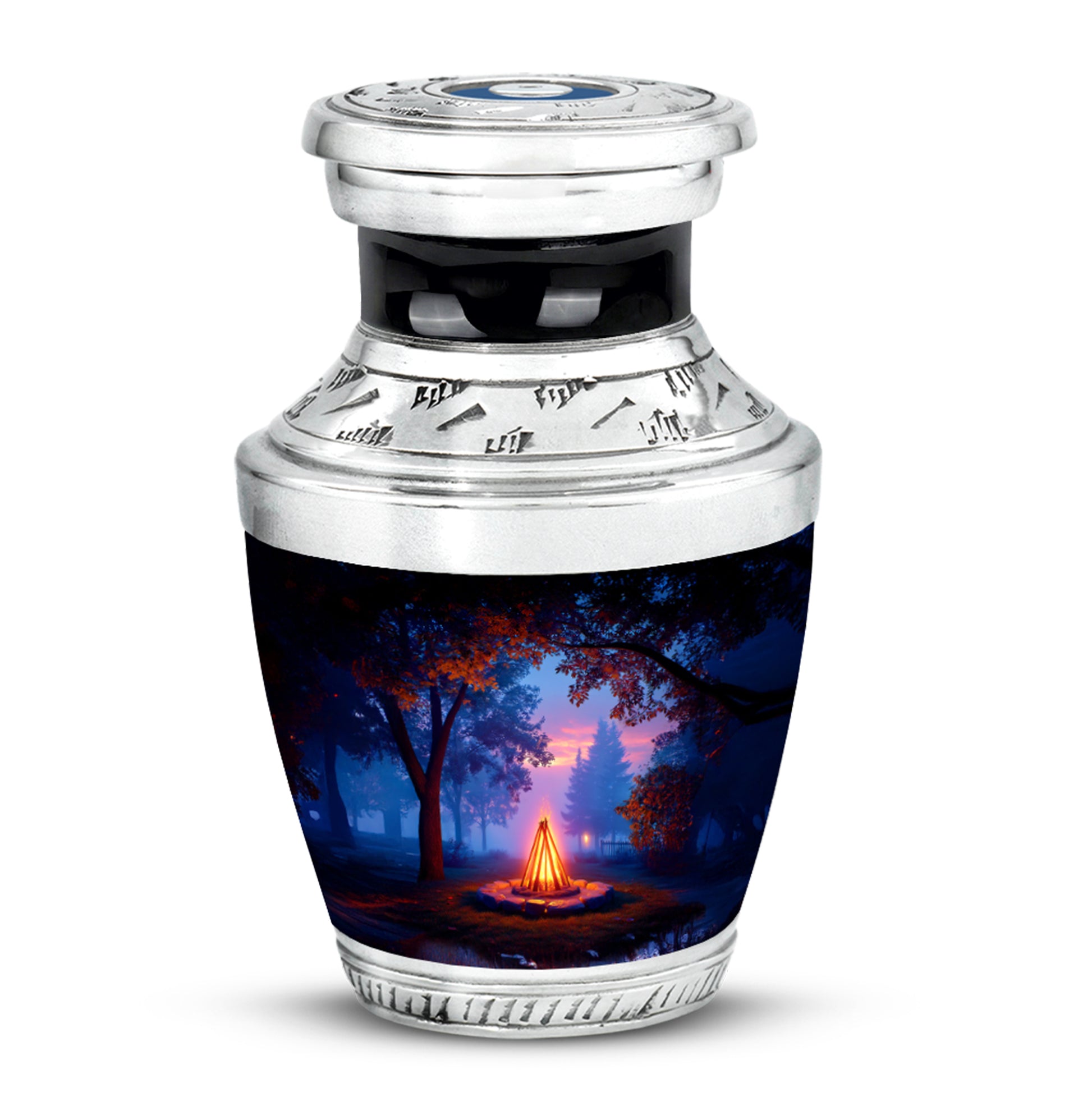 Black Venerable Campfire Cremation Urns for Human Ashes - 10-inch, 200 cu in - Karyliz