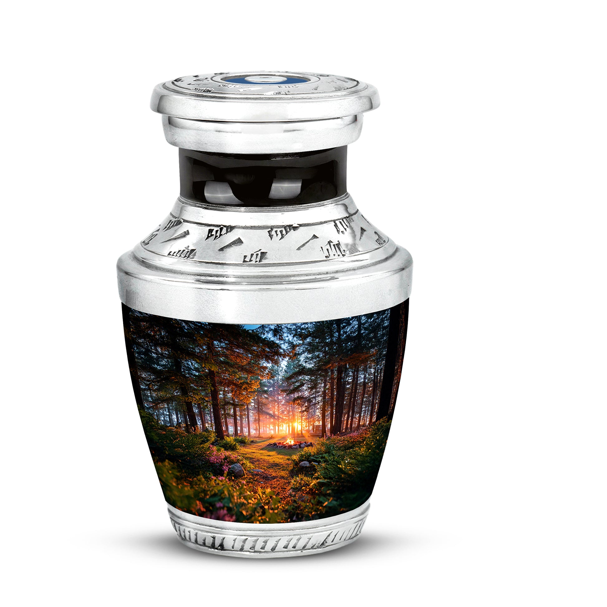 Black Campfire Cremation Urns - Honored Promise 10-inch, 200 cu in - Karyliz