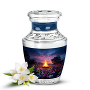 Blue Campfire Celebration Cremation Urns for Human Ashes - 10-inch, 200 cu in - Karyliz