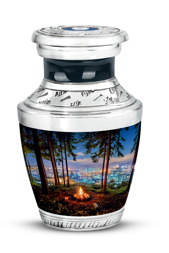 Blue Campfire Cremation Urns - Imperial Memorial 10-inch, 200 cu in - Karyliz