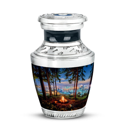Blue Campfire Cremation Urns - Imperial Memorial 10-inch, 200 cu in - Karyliz