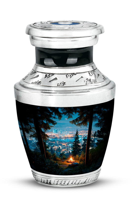 Hallowed Campfire Cremation Urns for Human Ashes - Blue 10-inch - Karyliz