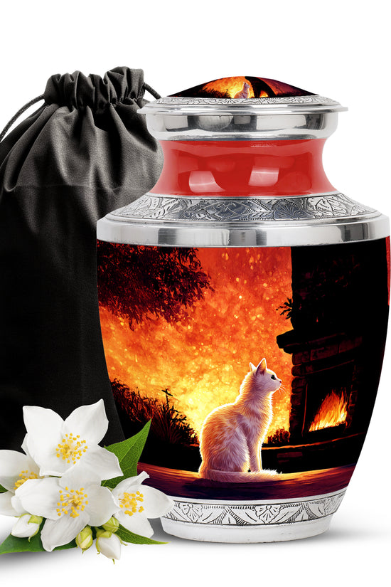 Cat Memorial Urn - Sunset Pet Memorial Urn For Ashes