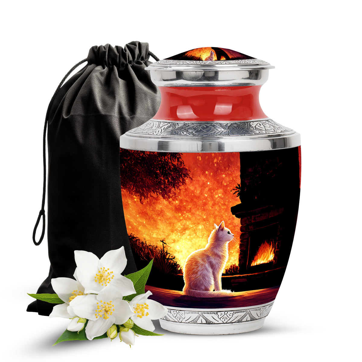 Cat Memorial Urn - Sunset Pet Memorial Urn For Ashes