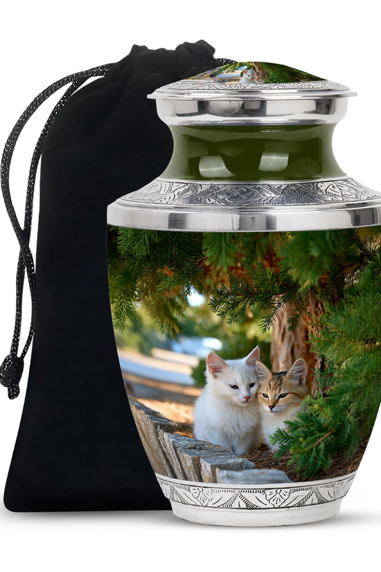 Cat Funeral Urn - Couple Cremation Urn For Pet Ashes