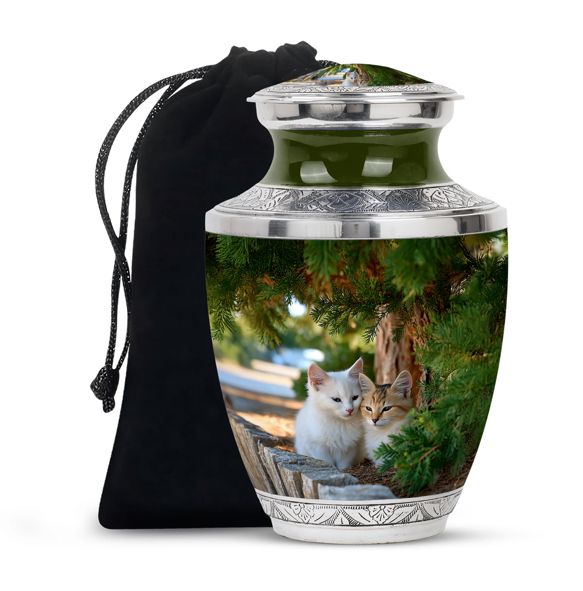Cat Funeral Urn - Couple Cremation Urn For Pet Ashes