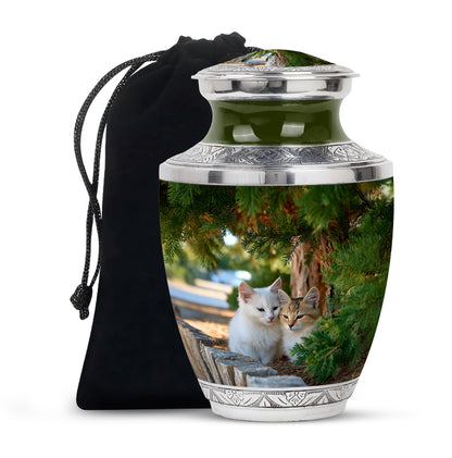 Cat Funeral Urn - Couple Cremation Urn For Pet Ashes