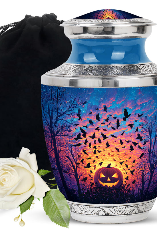 Halloween Theme Memorial Urn For Ashes - Decorative Halloween Cremation Urn
