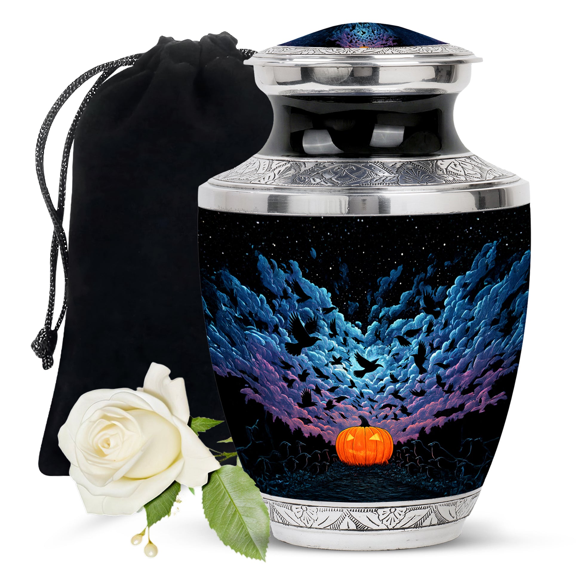 Artistic Halloween Funeral Urn - Cremation Urn For Male & Female Ashes