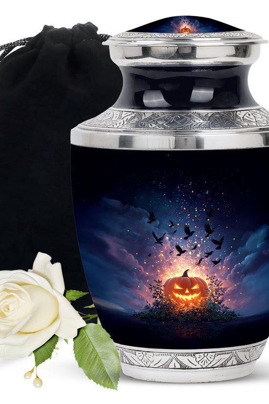 Halloween Crow Funeral Urn – Decorative Ashes Urn For Adult Ashes