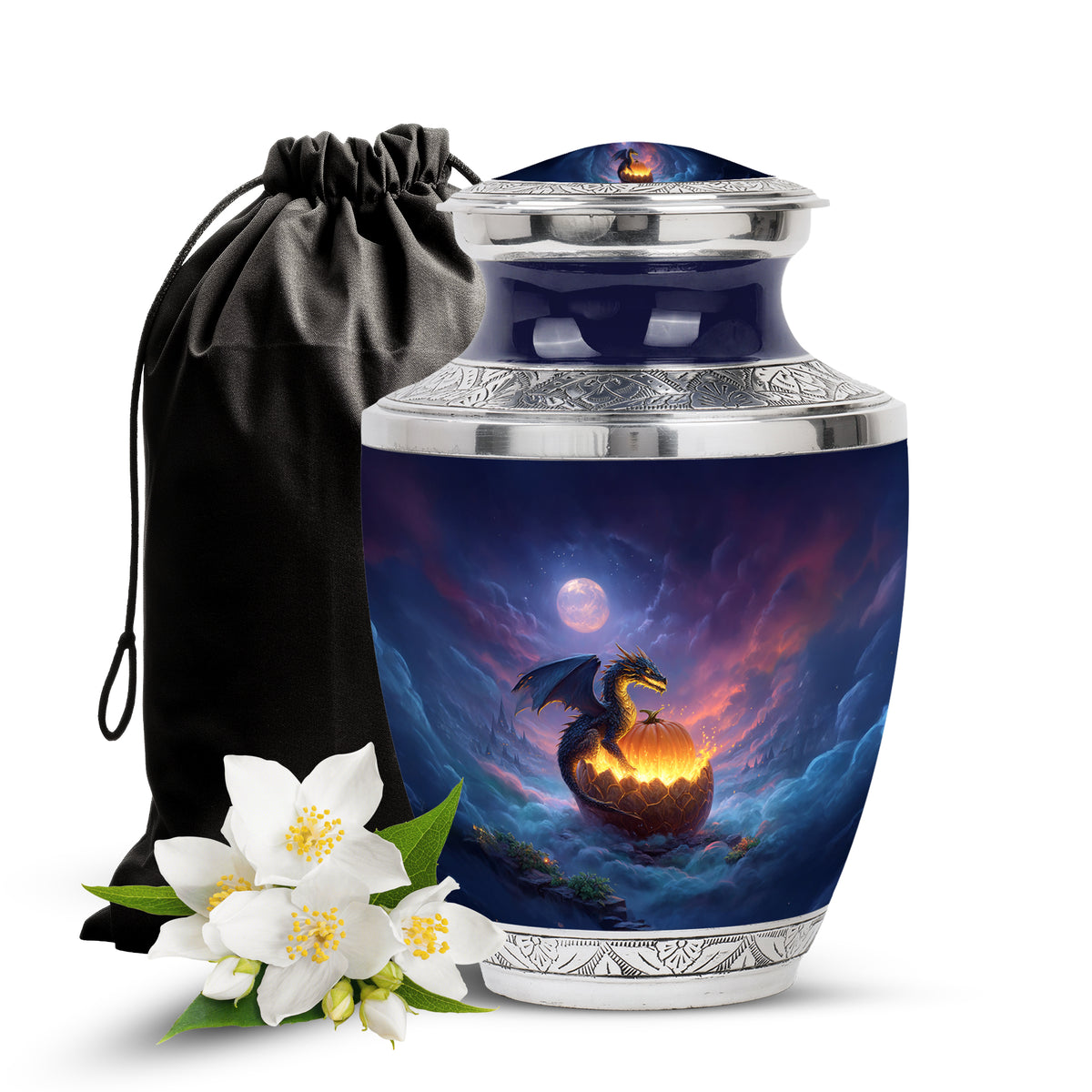 Mystic Dragon Memorial Urn - Halloween Theme Cremation Urn For Burial